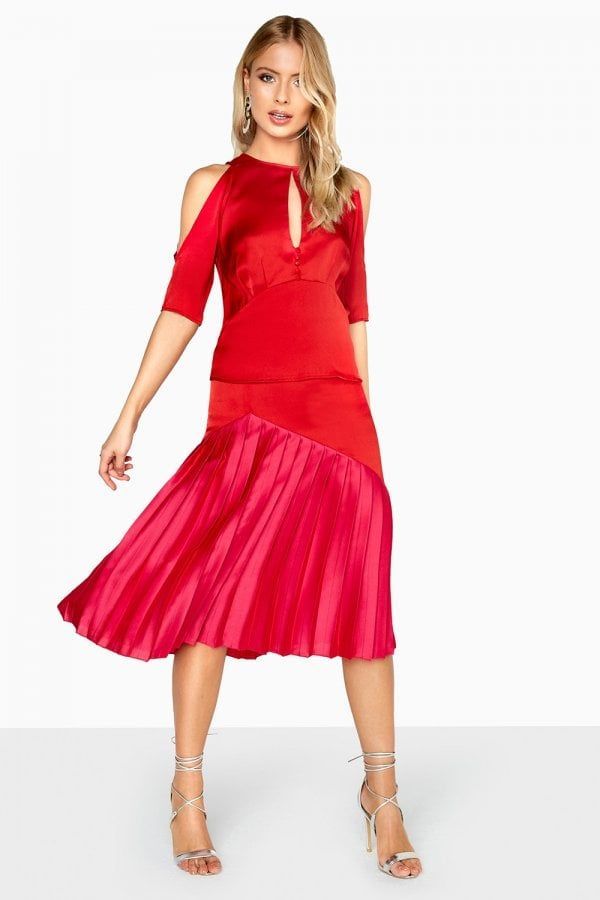 Charlotte Colour Block Pleated Skirt size: 10 UK, colo