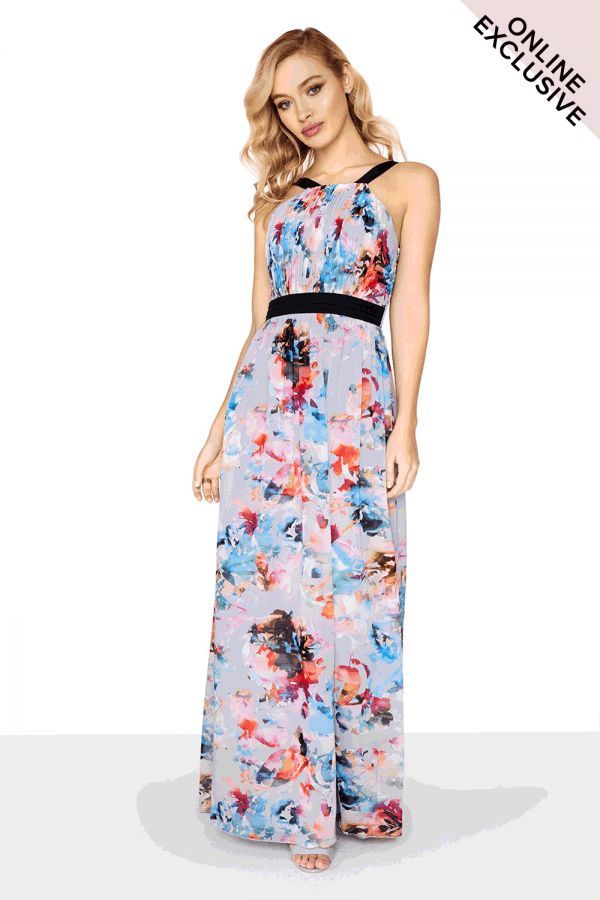 Blur Print Maxi Dress size: 10 UK, colour: Multi