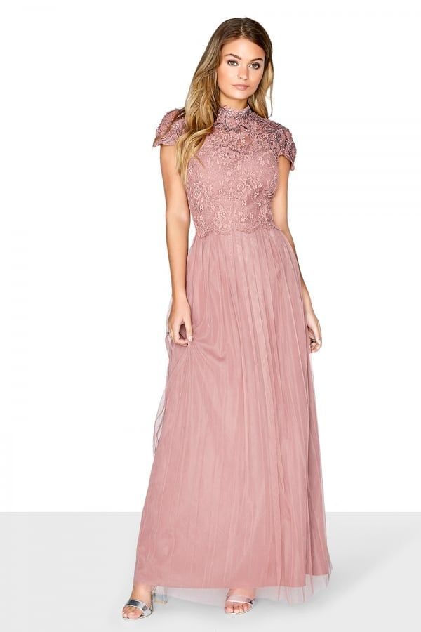 Elderberry Maxi Dress size: 10 UK, colour: Pink