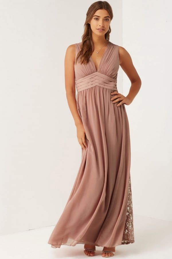 Apricot Lace Maxi Dress size: 10 UK, colour: Nude Apri