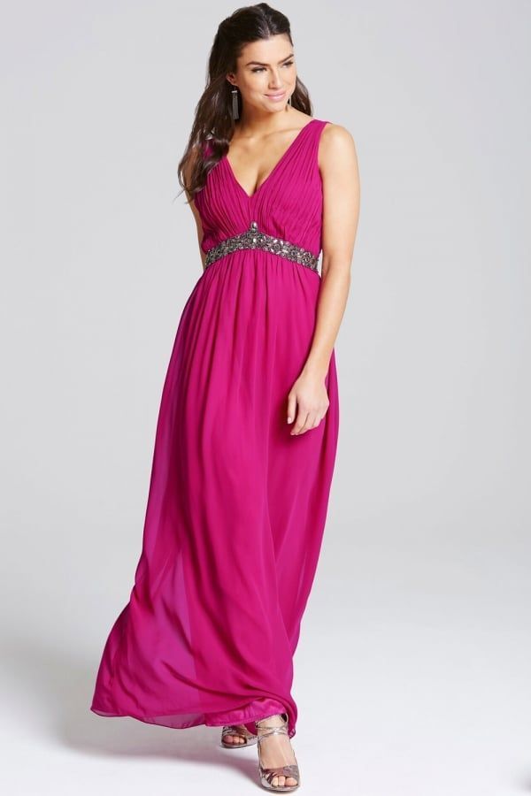 Cherry Embellished Waist Maxi Dress size: 10 UK, colou