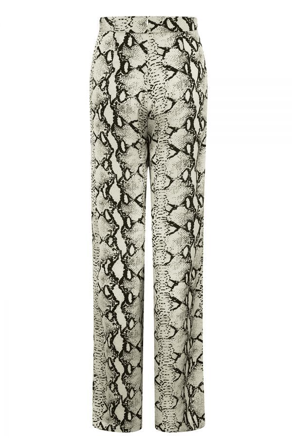 Dupre Wide Leg Trousers In Snake size: 10 UK, colour: Multi