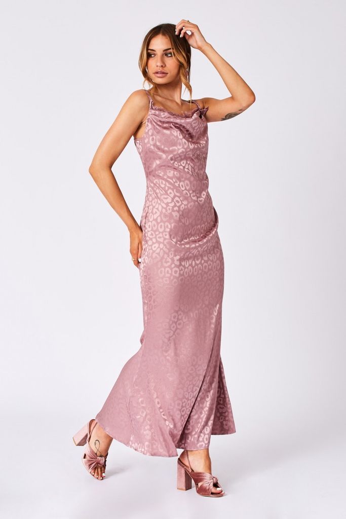 Pink Satin Dress size: 10 UK, colour: Dusty Pink
