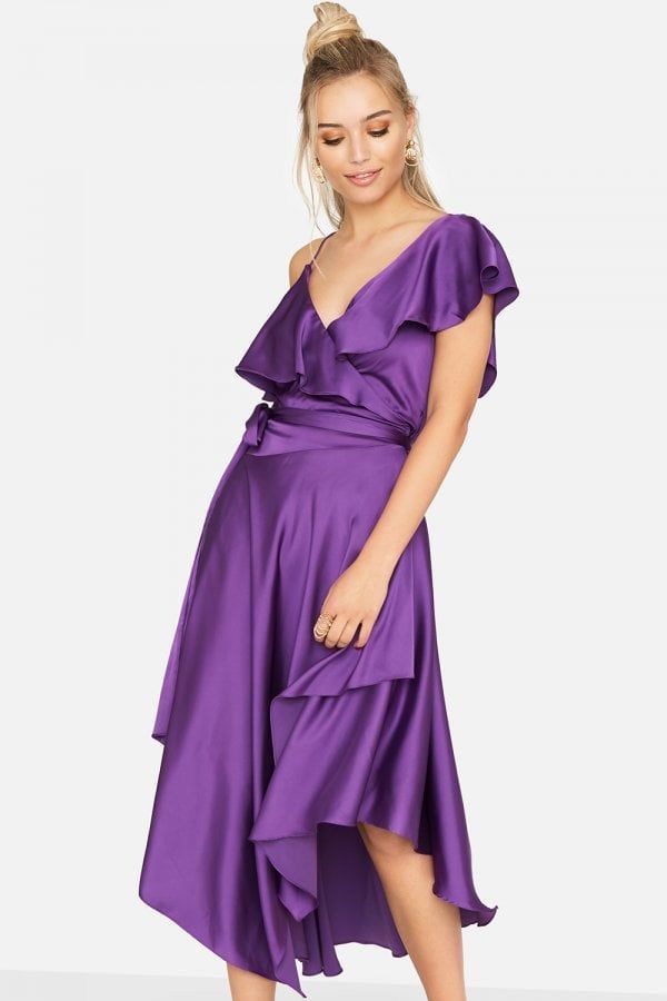 Midnight Hour Asymmetric Dress size: 10 UK, colour: Purp
