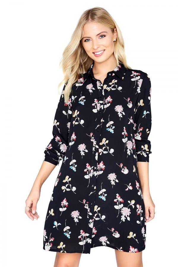 Floral Shirt Dress size: 10 UK, colour: Print