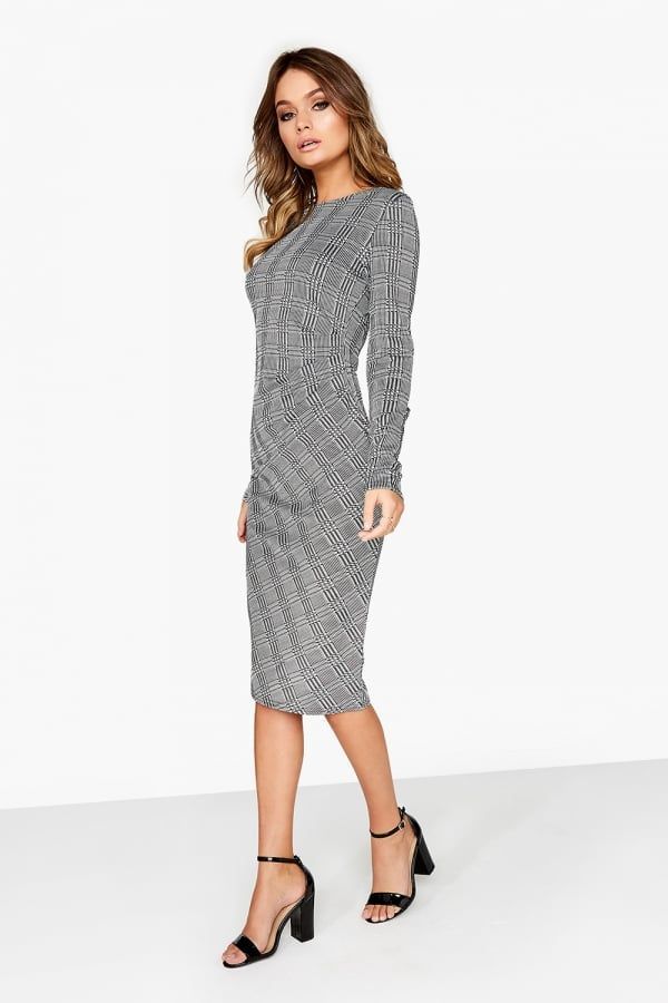 Grey Check Dress size: 10 UK, colour: Grey
