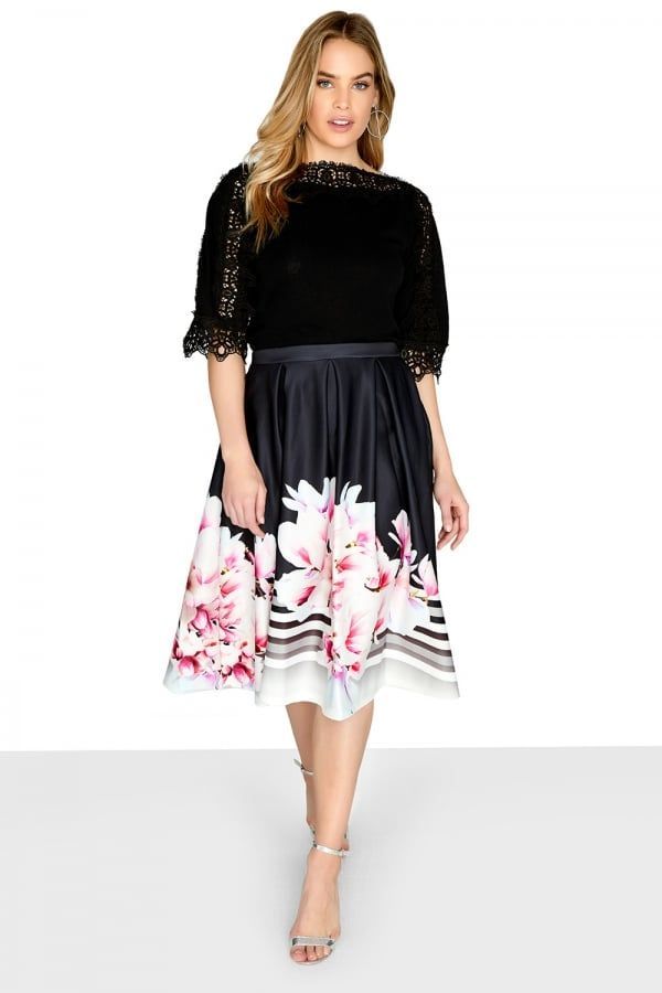 Print Midi Skirt size: 10 UK, colour: Print
