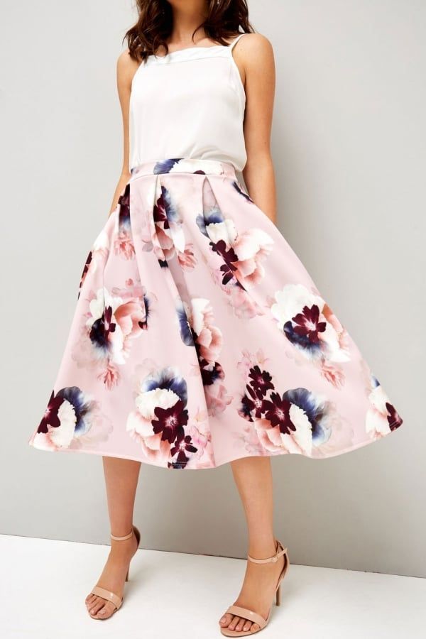 Floral Print Midi Skirt  size: 10 UK, colour: Print