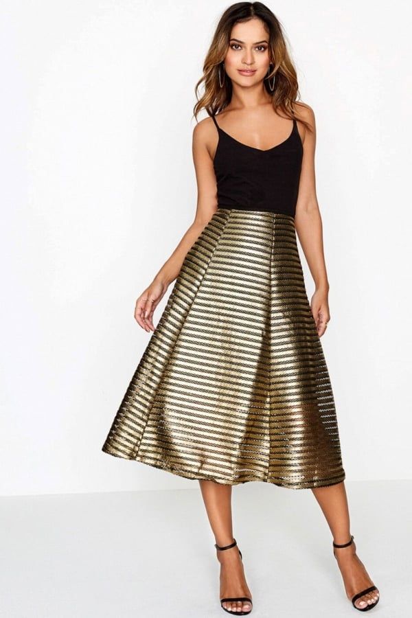 Gold Skirt  size: L, colour: Gold