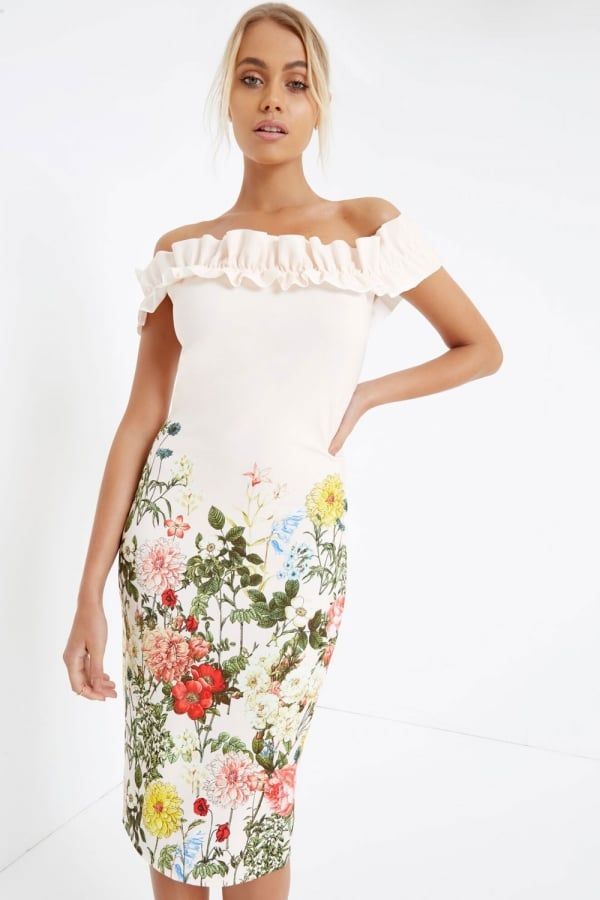 Print Bardot dress size: 10 UK, colour: Print