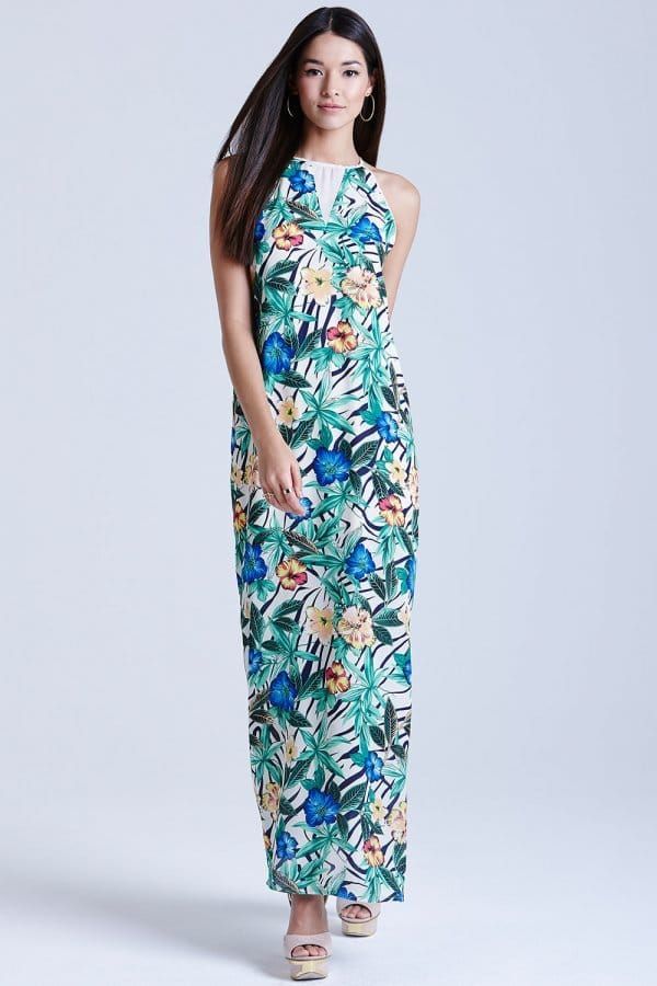 Hibiscus Print Maxi Dress size: 10 UK, colour: Print