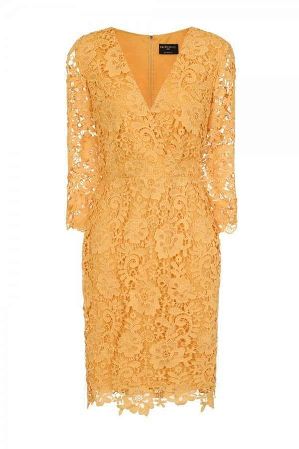 Madeleine V-Neck Dress In Tonal Lace size: 10 UK, colour: