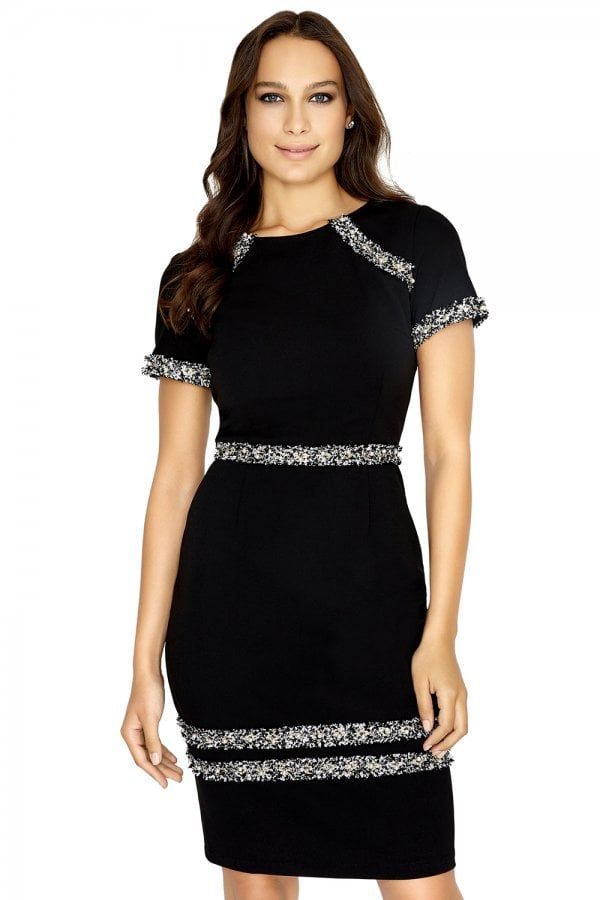 Orsta Boucle Dress With Pearl size: 10 UK, colour: Black
