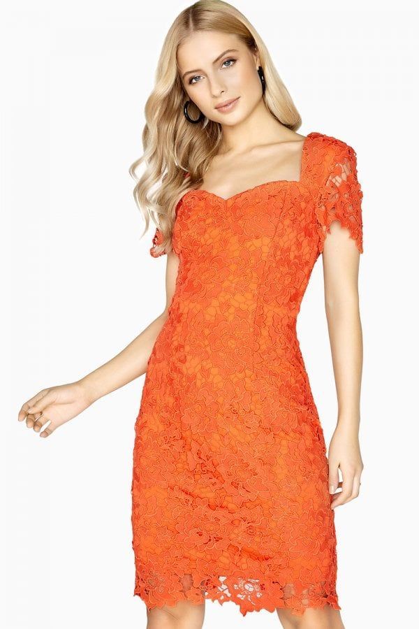 Villeneuve Sweetheart Neck Dress size: 10 UK, colour: Oran