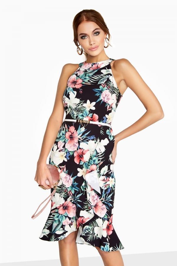Tropical Wrap Dress size: 10 UK, colour: Print
