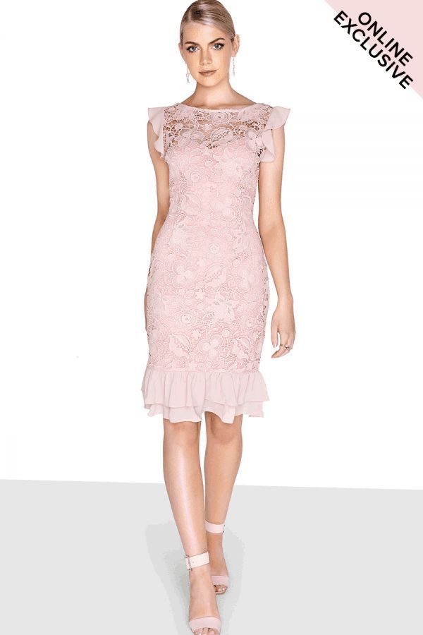 Marseille Lace Dress size: 10 UK, colour: Pink