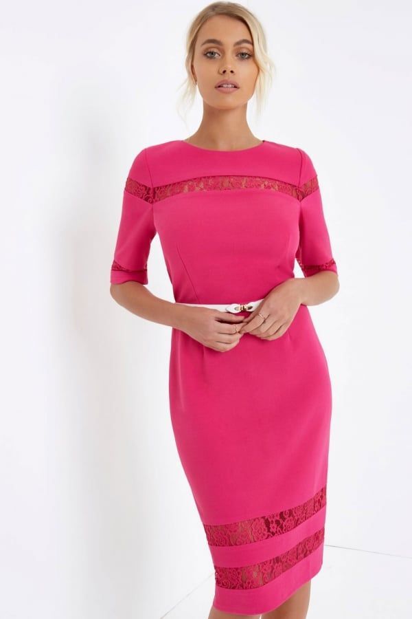 Pink Bodycon Dress size: 10 UK, colour: Pink