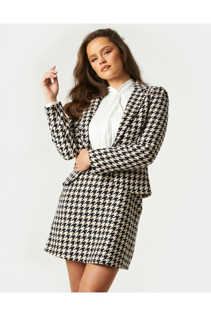 Keirah Houndstooth Fitted Blazer size: 10 UK, colour: