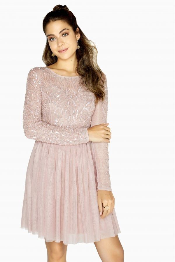 Eliza Prom Dress With Hand-Embellished Top size: 10 UK