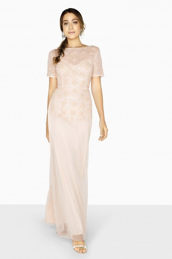Sofia Maxi Prom Dress With Hand-Embellishment size: 10