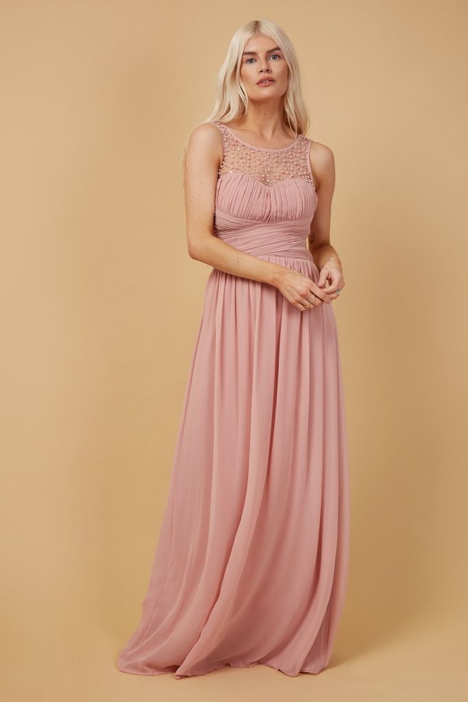 Grace Sweetheart Maxi Dress With Embellishment size: 1