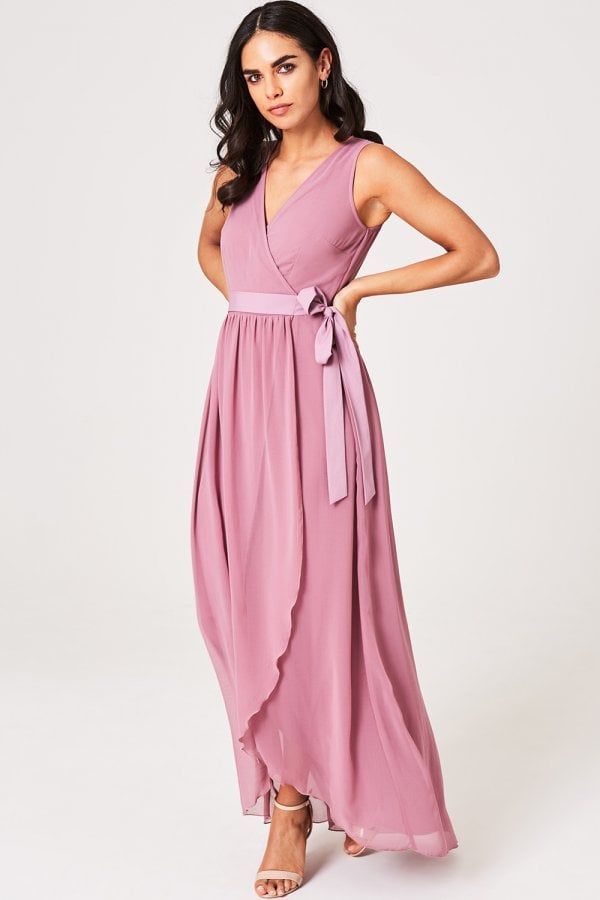 Phoebe Canyon Rose Maxi Wrap Dress size: 10 UK, colour
