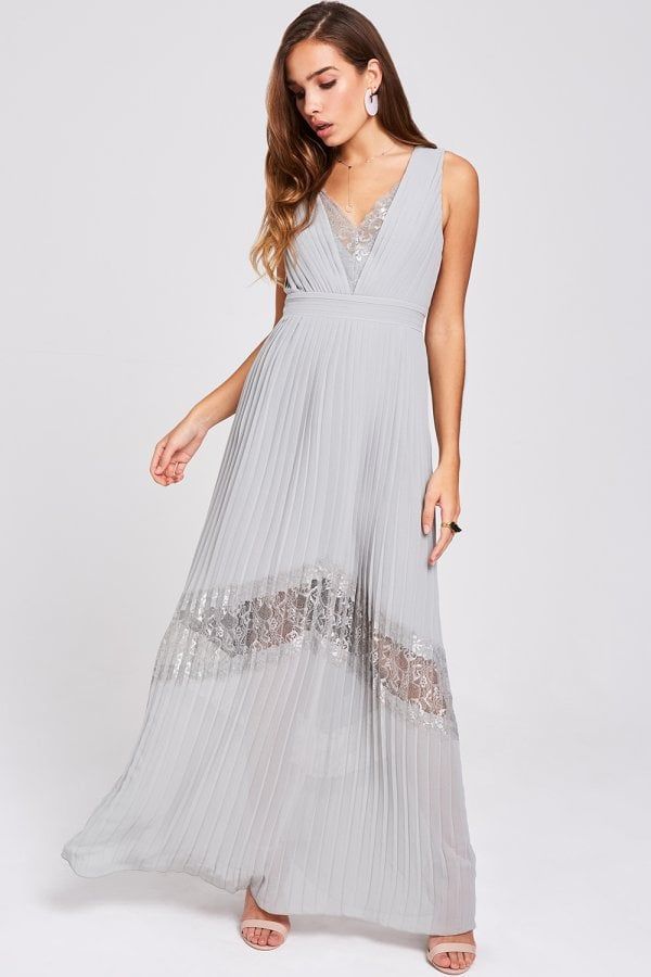 Lissa Waterlily Lace-Trim Maxi Dress size: 10 UK, colo