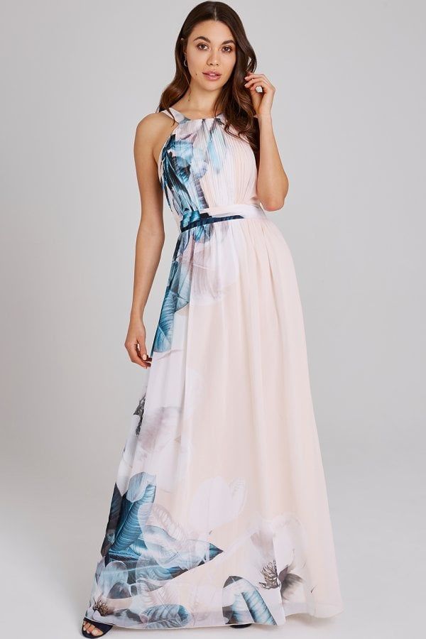 Kaitlin Placement-Print Maxi Dress size: 10 UK, colour