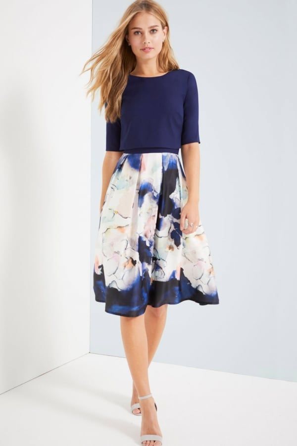 Floral Blur Print 2 In 1 Dress size: 10 UK, colour: Pr