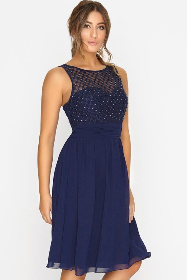 Navy Pearl Prom size: 10 UK, colour: Navy