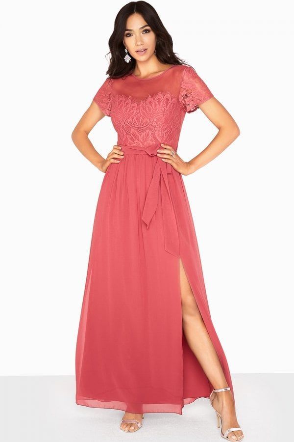 Sara Eyelash Lace Top Maxi Dress size: 10 UK, colour: