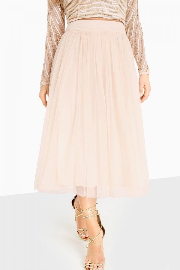 Emma Tulle Skirt Co-Ord size: 10 UK, colour: Nude