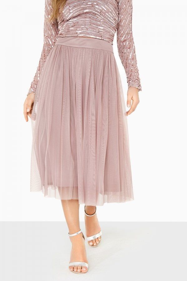 Emma Tulle Skirt Co-Ord size: 10 UK, colour: Mink