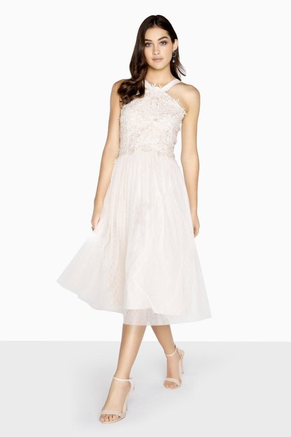 Summer Floral Applique Prom Dress size: 10 UK, colour: