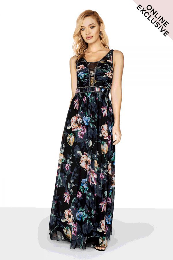 Floral Maxi Dress size: 10 UK, colour: Floral Print