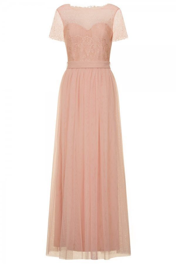 Overlay Maxi Dress  colour: Pink, size: 10 UK