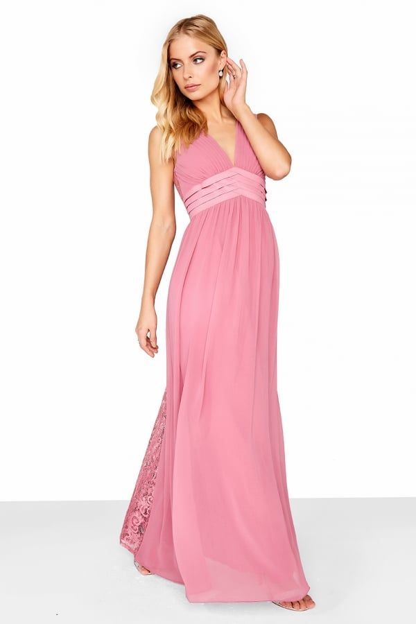 Pink Maxi Dress size: 10 UK, colour: Rose