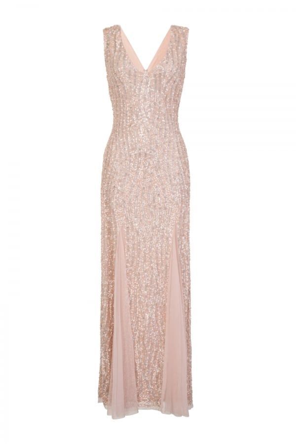 Nude Sequin Maxi size: 10 UK, colour: Nude