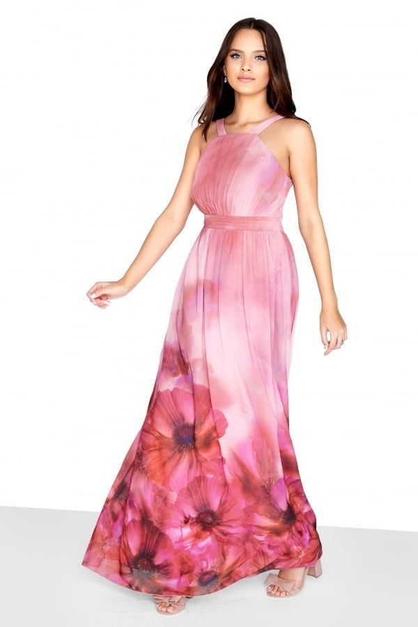 Print Maxi Dress size: 10 UK, colour: Pink