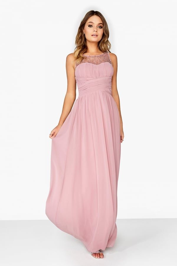 Pink Maxi Dress size: 10 UK, colour: Pink