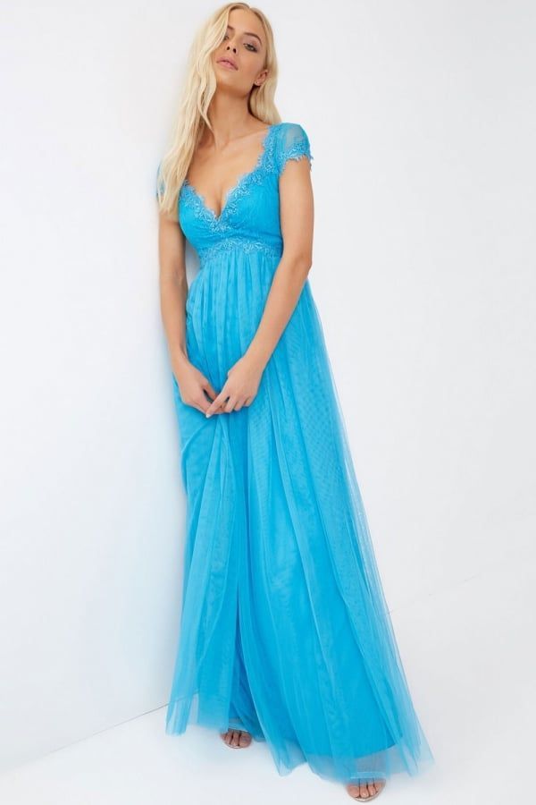 Turquoise Maxi Dress size: 10 UK, colour: Turquoise