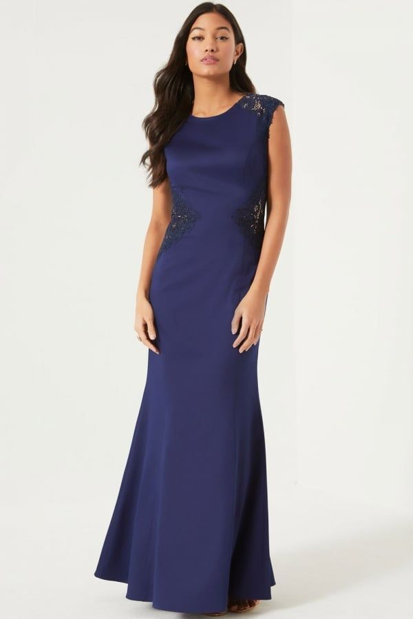 Navy Maxi Dress size: 10 UK, colour: Navy