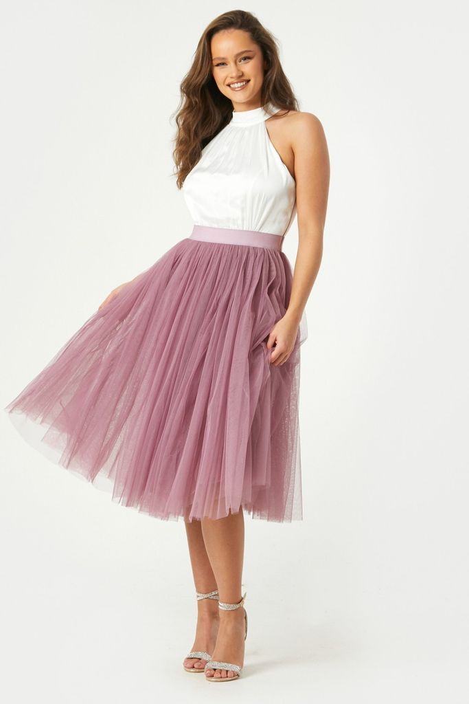 Natalia Blush Halterneck Prom Dress size: 10 UK, colou