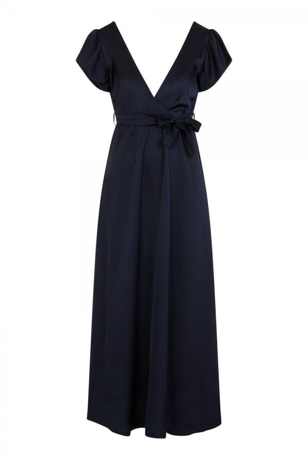 Pucci Plunge Maxi Dress In Navy size: M/L, colour: Navy