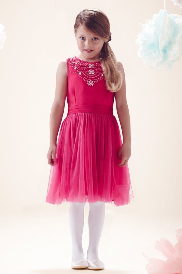 Pink Embellished Lace Skirt Dress size: 11-12 Yrs, col