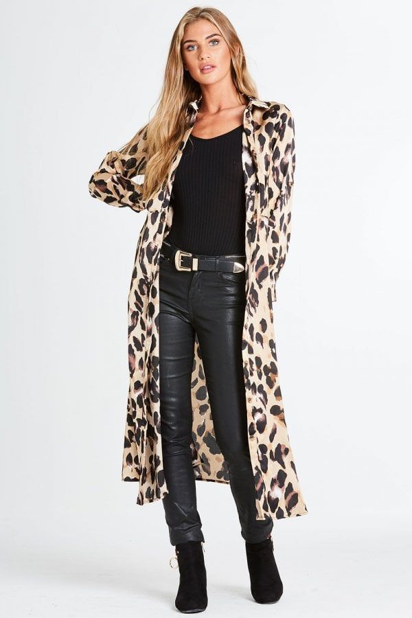Samba Shirt Dress In Leopard size: L, colour: Leopard Print