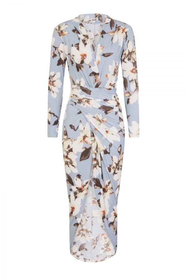 Floral Wrap Midi Dress size: 10 UK, colour: Print