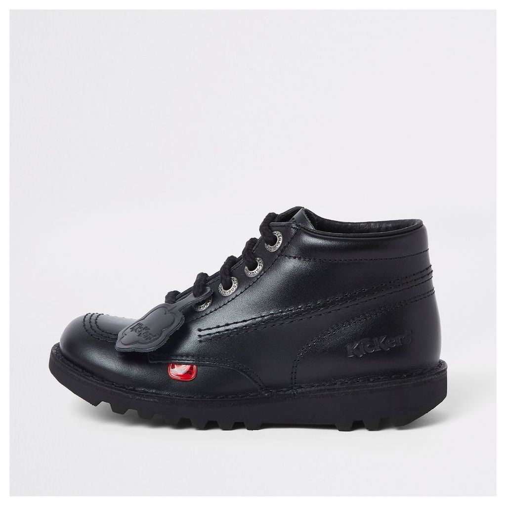River Island Kids Black Kickers lace-up boots