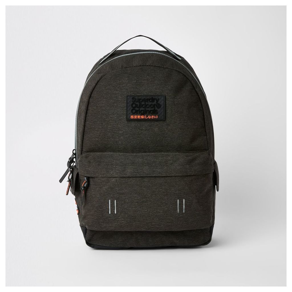 Mens River Island Superdry dark Grey backpack