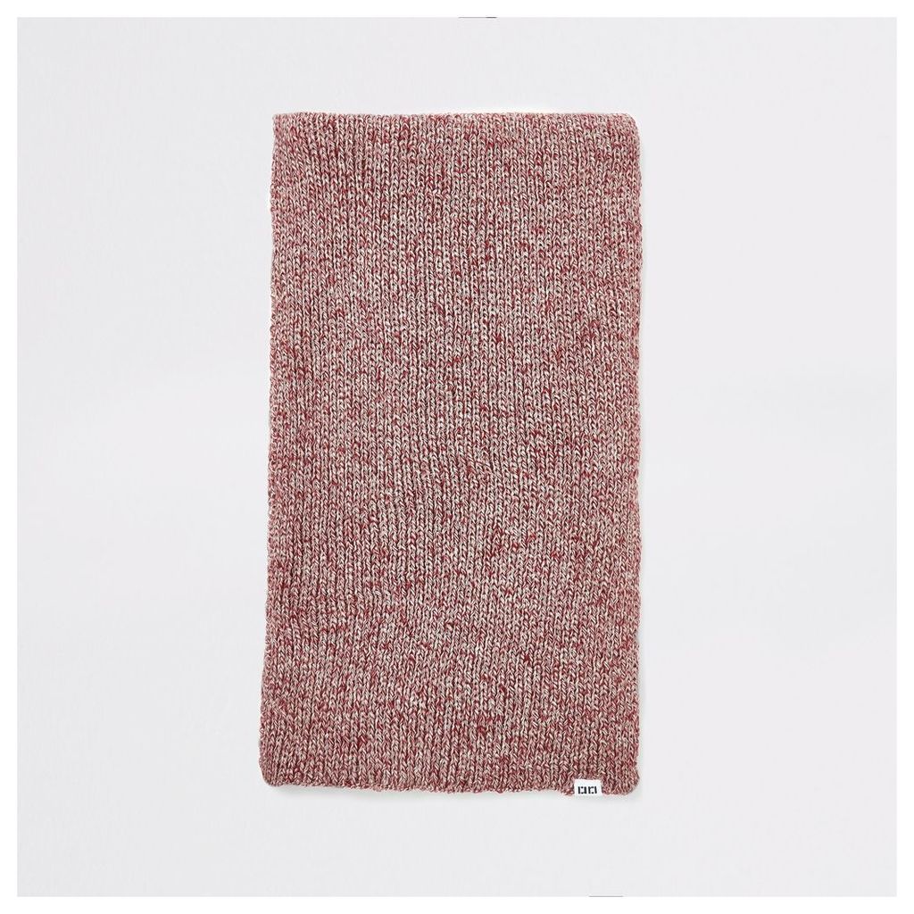 Mens River Island Red twist knitted scarf